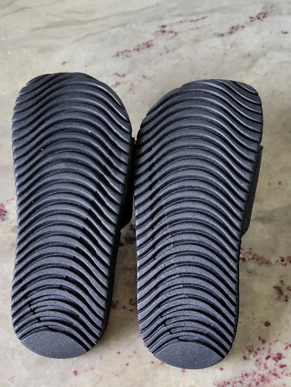 Nike Kids Black Slide Sandals with White Swoosh